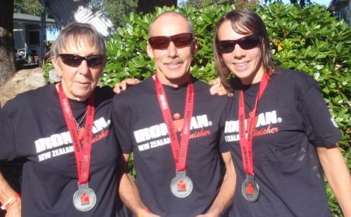 Alice Barach with her parents