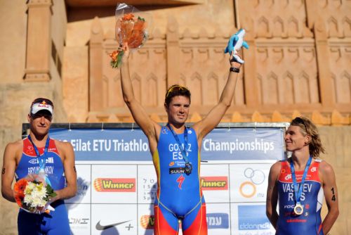 Gomez, Bryukhankov and Vasiliev on the podium