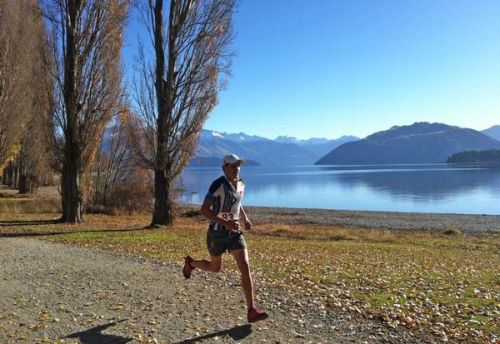 Braden Currie pounding his way to victory on Wanaka's Waterfall Creek track