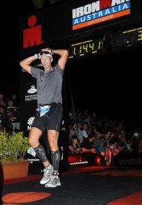 Mahe Drysdale finishes Ironman Australia at Port Macquarie