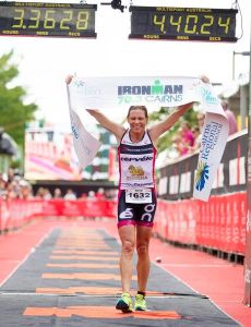 Sam Warriner winning Ironman 70.3 in Cairns