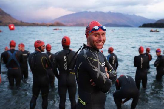 Athletes about to start Challenge Wanaka last year