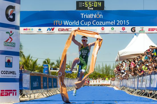 Richard Murray celebrates his win in Cozumel