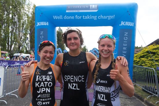 The womens podium