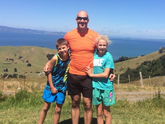 Morne Barnard with his kids