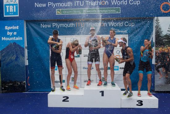 Men & women on the podium