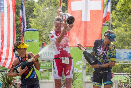 The womens podium