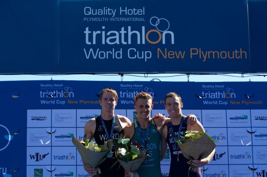 The mens podium